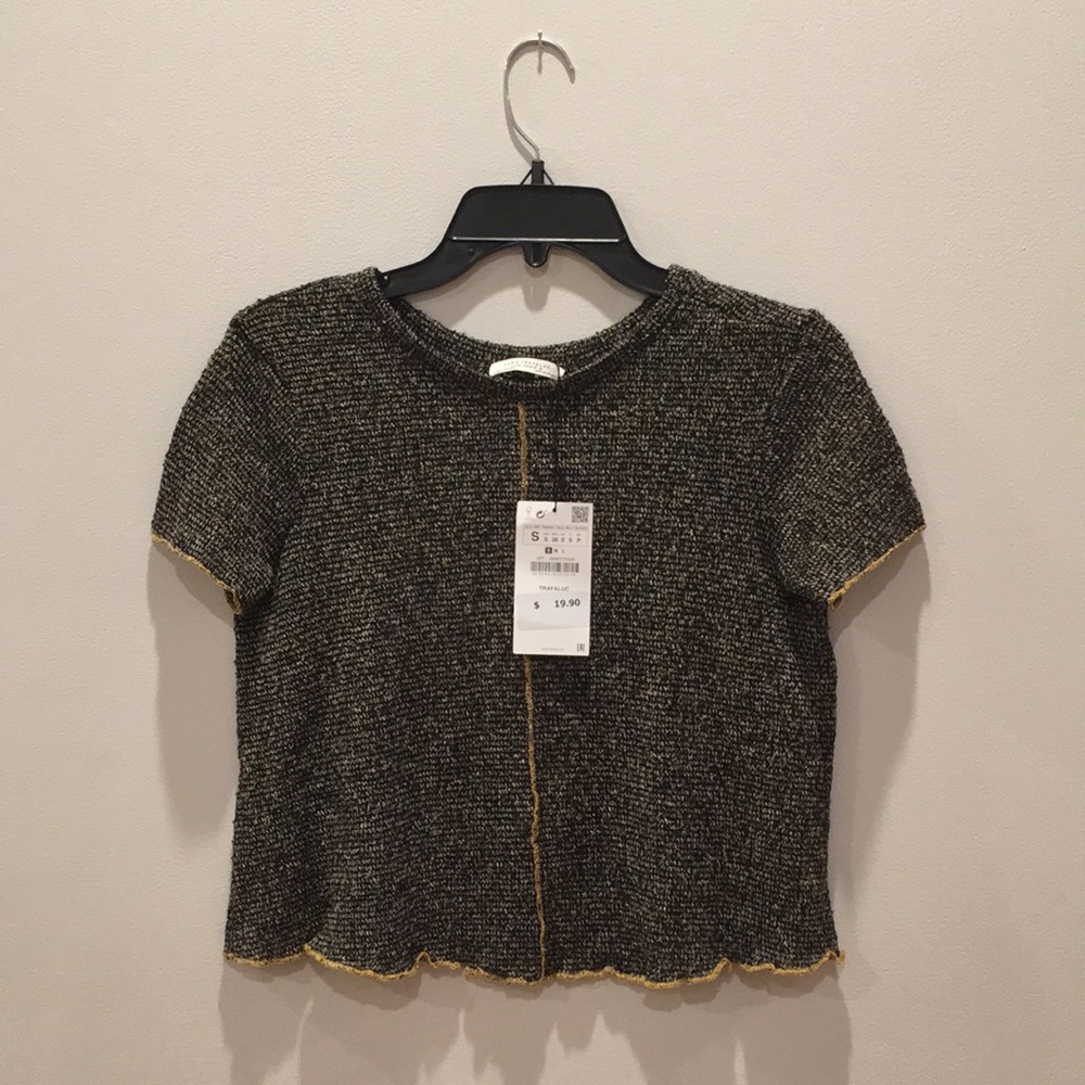 Zara Trafaluc Heathered Top
